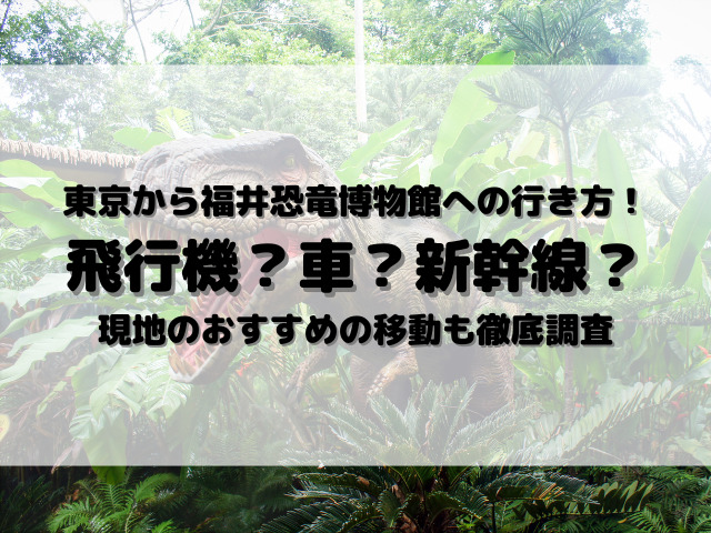 東京から福井恐竜博物館は車か新幹線？現地のおすすめの移動も徹底調査